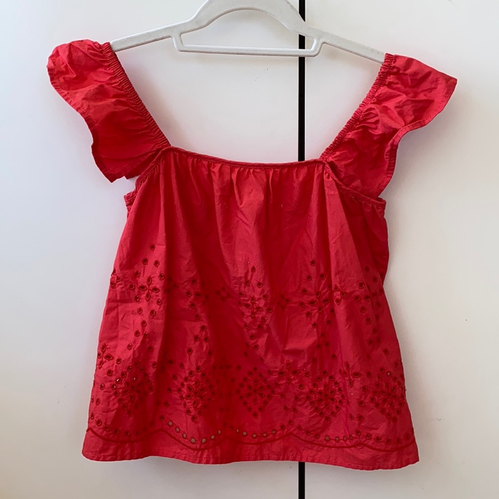 Red Zara crop top